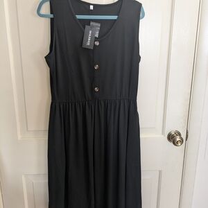 Black Button-Down Dress